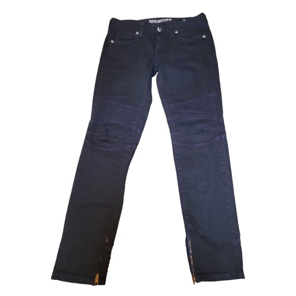 Affliction Black Premium Denim Jeans 30X30 Zip Ankle
